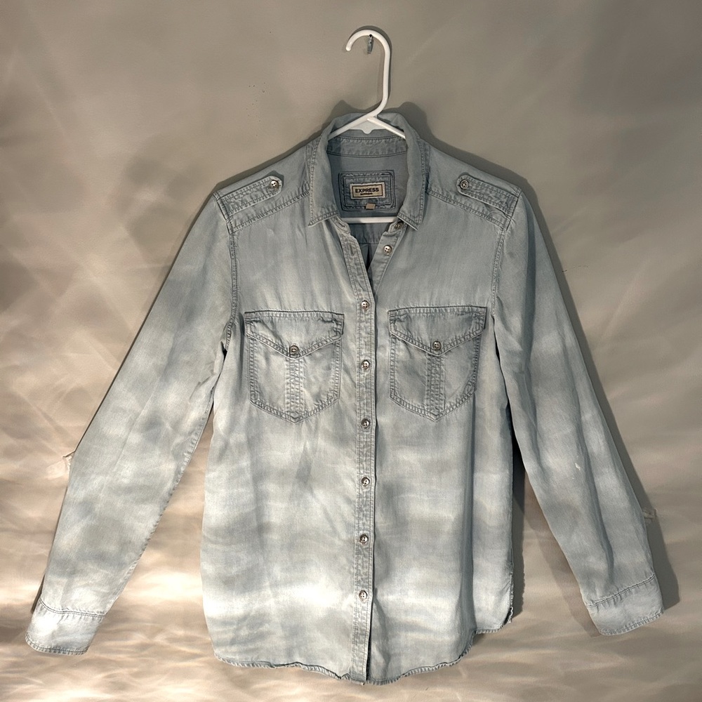 Express Light Wash Denim Shirt